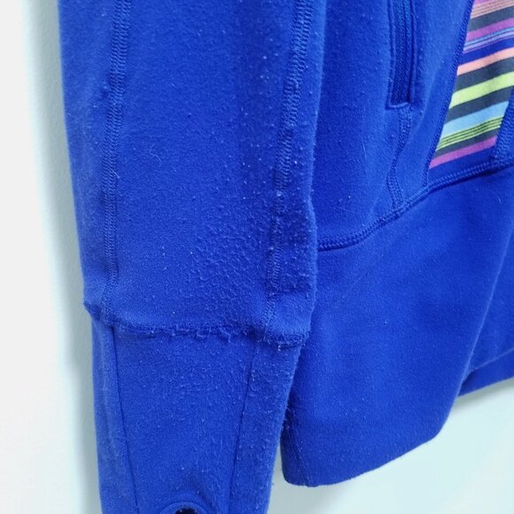 2 Lululemon In Stride Blue Cornflower Striped Sweater Set Bundle Small Size 6 - Picture 12 of 16